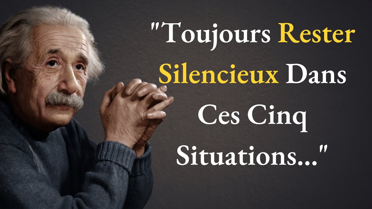 Toujours rester silencieux dans ces 5 situations | Albert Einstein | Citations inspirantes