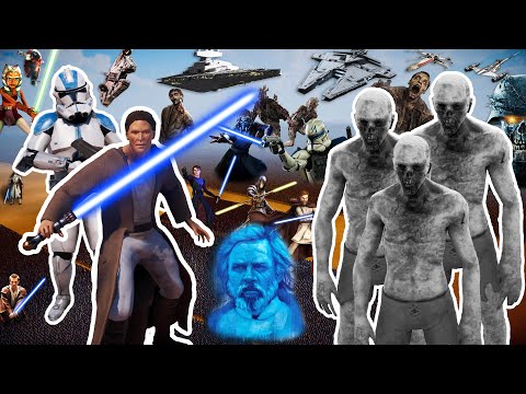 20,000,000 ZOMBIES vs 50,000 JEDI KNIGHTS + 60,000 CLONE TROOPERS | UEBS 2