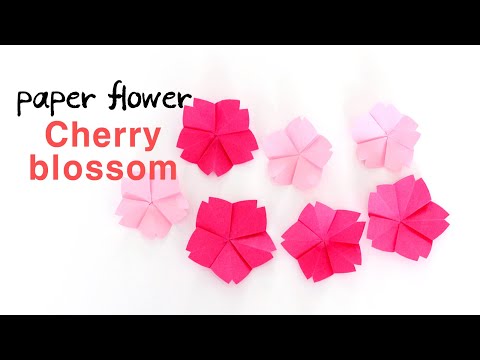 How to make paper cherry blossom I Paper flower I