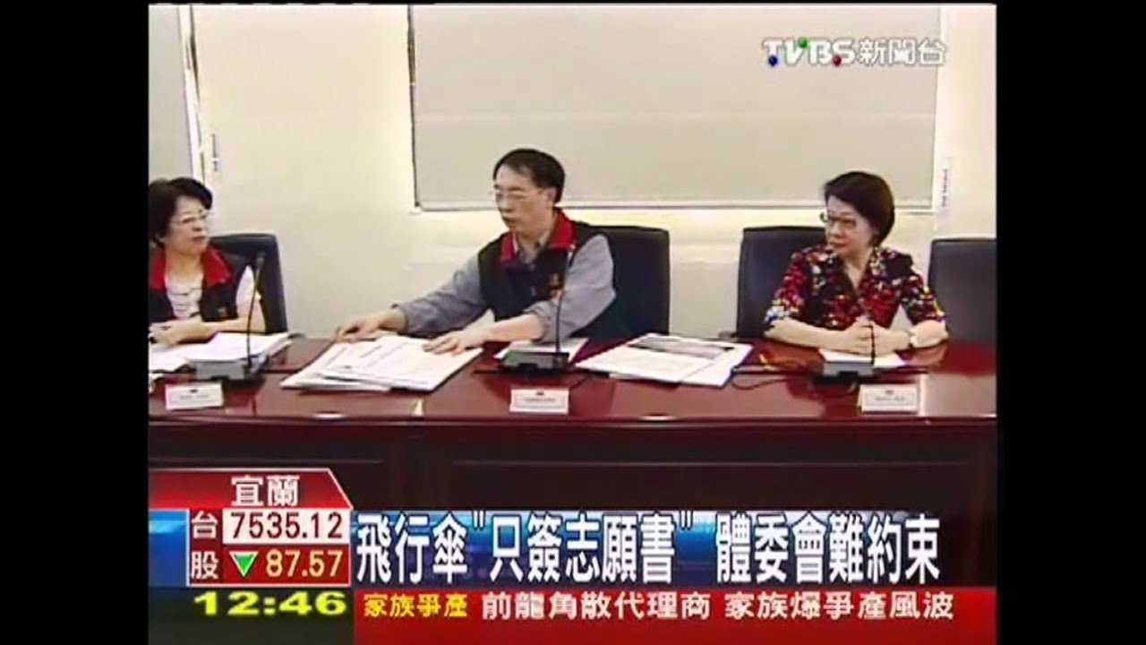飛行傘「只簽志願書」 體委會難約束