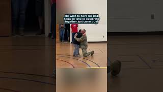 Dad surprises son at school after 10-month deployment | Humankind #shorts