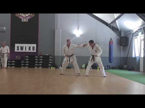 Chris Northcott and Darren Novis perform Nijushiho bunkai at their 4th Dan grading. (Full version).