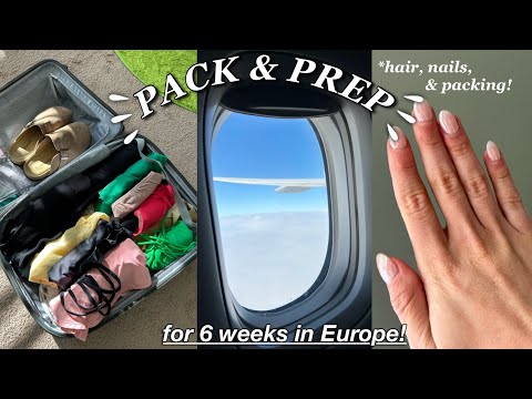 PACK & PREP w/ me for my 6 WEEK Study Abroad! | outfits, hair, nails, & tanning