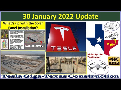 Tesla Gigafactory Texas 30 January 2022 Cyber Truck & Model Y Factory Construction Update  (12:30PM)
