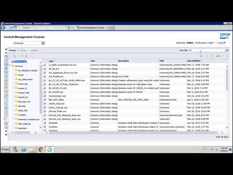 SAP BO Administration Introduction