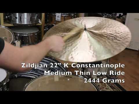 Zildjian 22" K Constantinople Ride Medium Thin Low - Demo of Exact Cymbal - 2444 grams