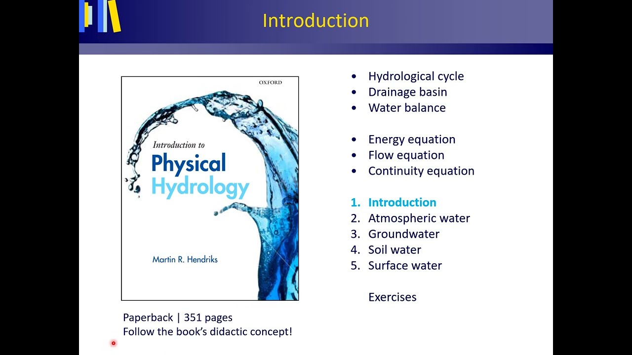 Physical Hydrology Lecture 1: Introduction