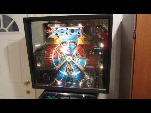 Bally XENON pinball machine Illuminated backglass