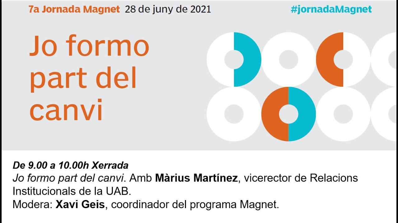 7a Jornada Magnet: jo formo part del canvi, Màrius Martínez