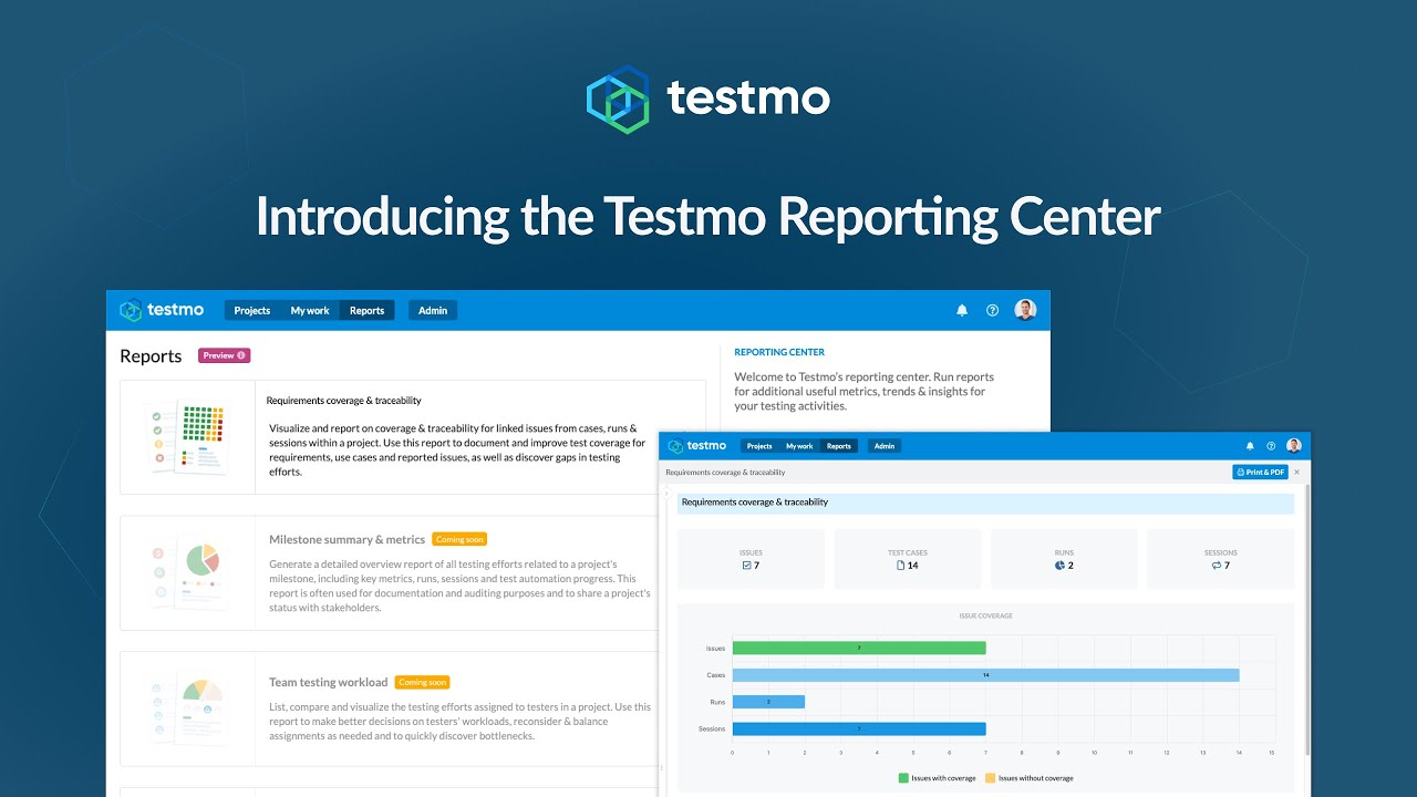 Introducing the Testmo Reporting Center