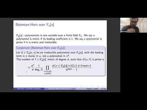 Will Sawin (Columbia): The quadratic Bateman-Horn conjecture over F_q[u]