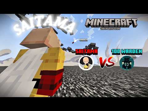 Saitama vs 100 Wardens!😯in Minecraft ft.One Punch Man👊🏻