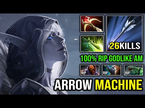 Extreme Machine Gun Drow Ranger | Flying Arrow 1st Item Butterfly to Stand Against Godlike AM DotA 2