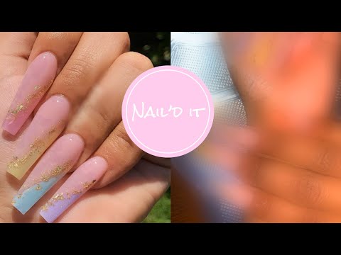 Nail'd It: Diagonal Cut Out Design| Acrylic Nails