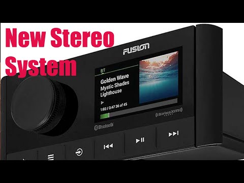 Boat Update Part 6 New Stereo Fusion MS-RA 210 With Lighted Speakers Boat Update Bayliner Ciera 2450