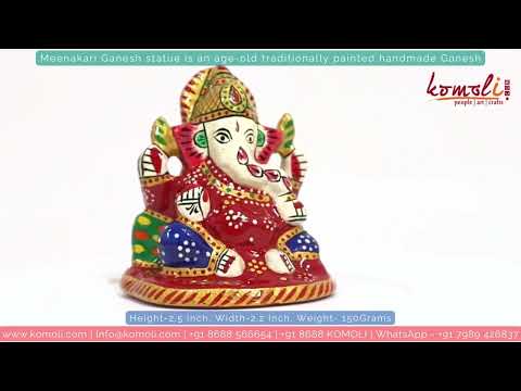Meenakari ganesh statue is an age-old traditionally painted ...