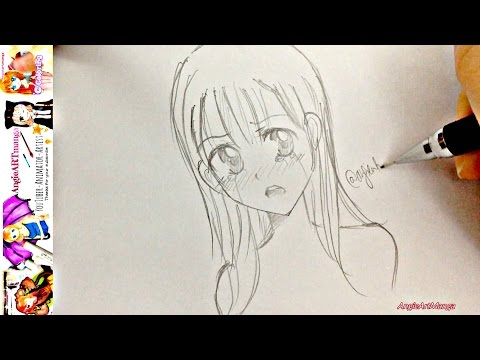 How to draw crying girl - YouTube