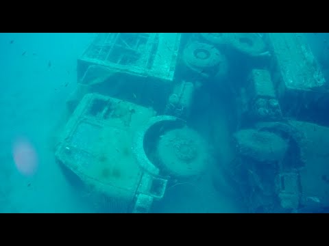 Exploring sunken lorries at Zenobia Wreck 4K GoPro HERO7 Part 3