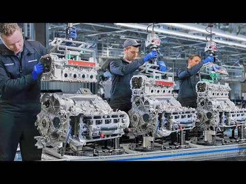 Tour of AMG Best Factory in Germany Producing Powerful Engines - Production Line