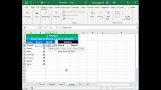 Excel IF function