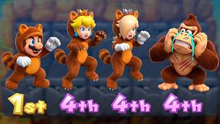【マリオパーティ10】3人のたぬきチームが挑戦！ミニゲーム大激突！マリオ＆ピーチ＆ロゼッタ VS ドンキーコング 4K (UHD)