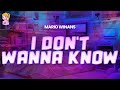 Mario Winans I Don T Wanna Know Lyrics