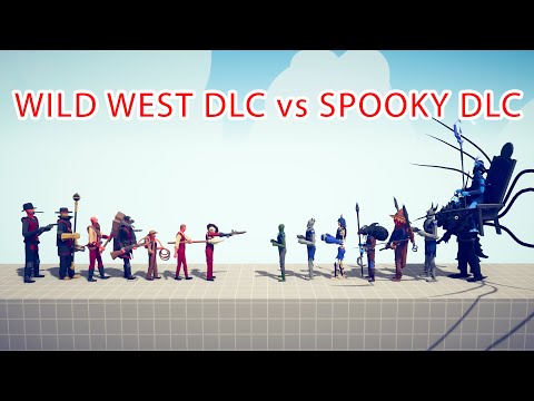 WILD WEST DLC Team vs SPOOKY DLC Team - Totally Accurate Battle Simulator TABS