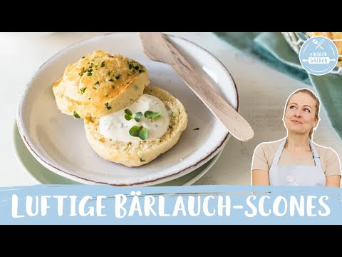 Bärlauch Rezept | Luftige Bärlauch-Scones 🍃 | Herzhafte englische Brötchen | Einfach Backen