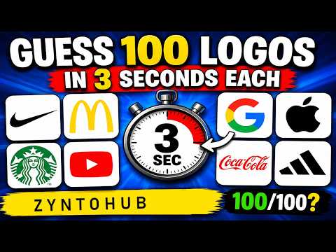 Guess 100 Logos in 3 Seconds Each