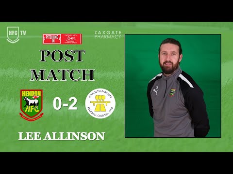 Lee Allinson post match v PLYMOUTH PARKWAY - 23 December 2023