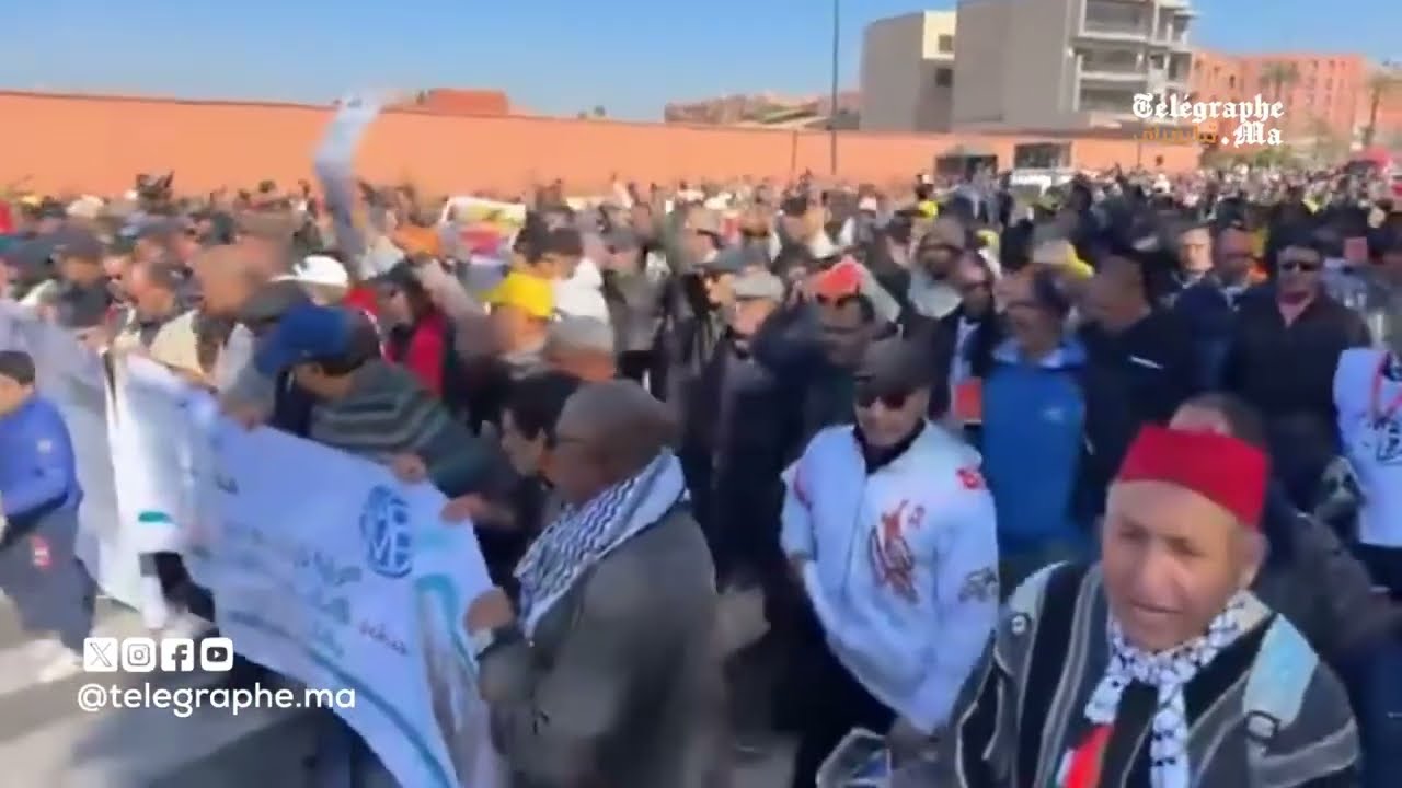 مسيرة حاشدة ضد "الفساد" و"نهب الثروات" بمراكش
