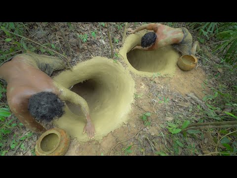 2 Man Dig To Build Temple House With Swimming Pools Underground