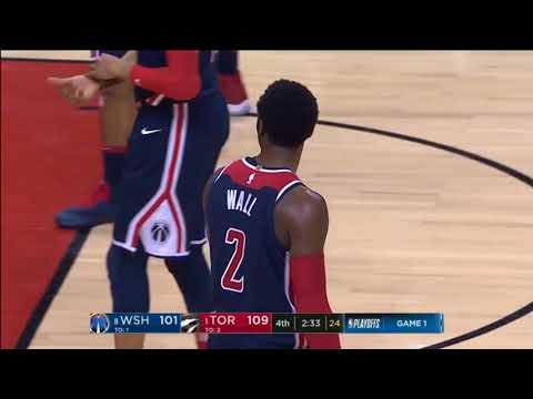 John Wall went off on Reff after Being Foul - Wizards vs Raptors