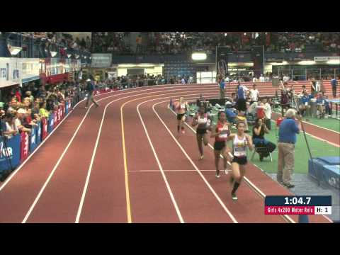 Girls 4x200m Relay EE Section 1 - New Balance Nationals Indoor 2014