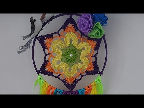 How to make a dreamcatcher| How to attach crochet doily to dreamcatcher | How to wrap yarn on ring|