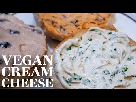 You Asked For It: The Best Cashew ~CREAM CHEESE~ 1 Batch, 3 Flavors: Chive, "Lox" & Cinnamon Raisin