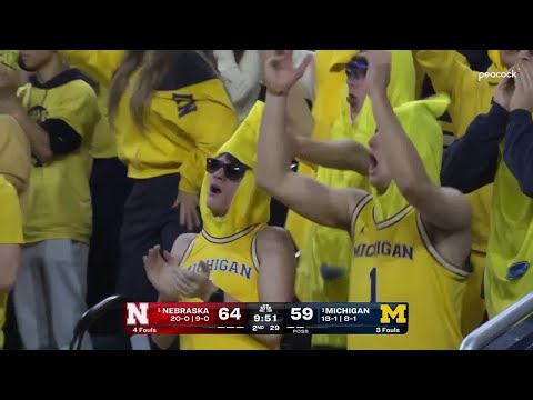 Will Tschetter HITS The Contested Three vs. Nebraska | Michigan Basketball