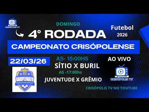 # 4ª Rodada do campeonato municipal de Crisópolis-BA