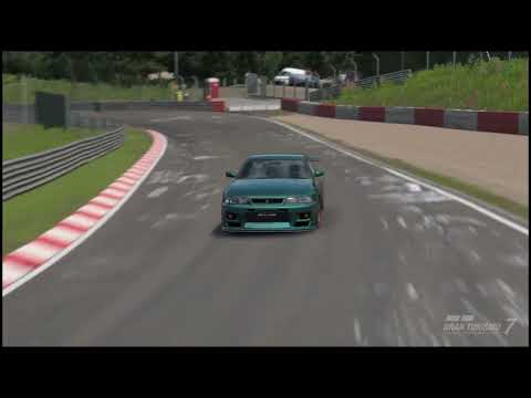 Skyline GT-R '97 airtime on Nurburgring