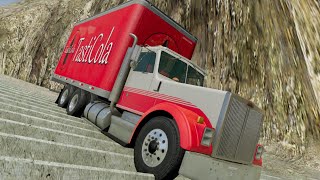 BeamNG Drive - Truck and Cars vs Stairs Test #1 CarcrashbobMr77