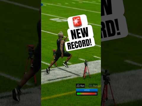 BREAKING The 40 Yard Dash Record in Madden 26! #shorts #madden26 #madden #newrecord #superstarmode