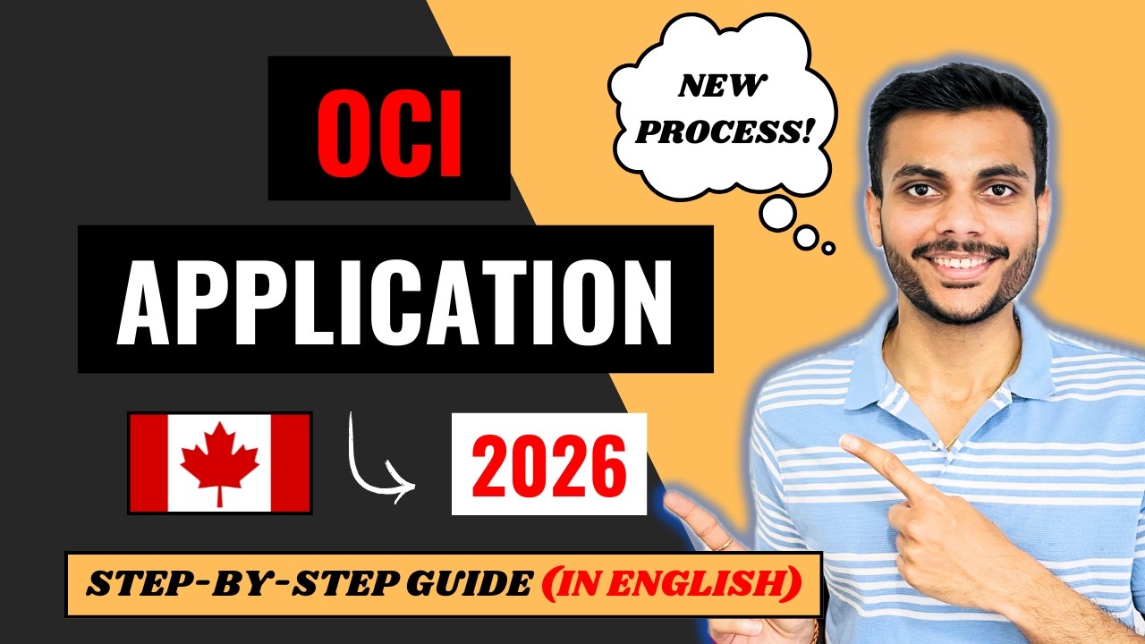OCI Application From Canada In 2026 !