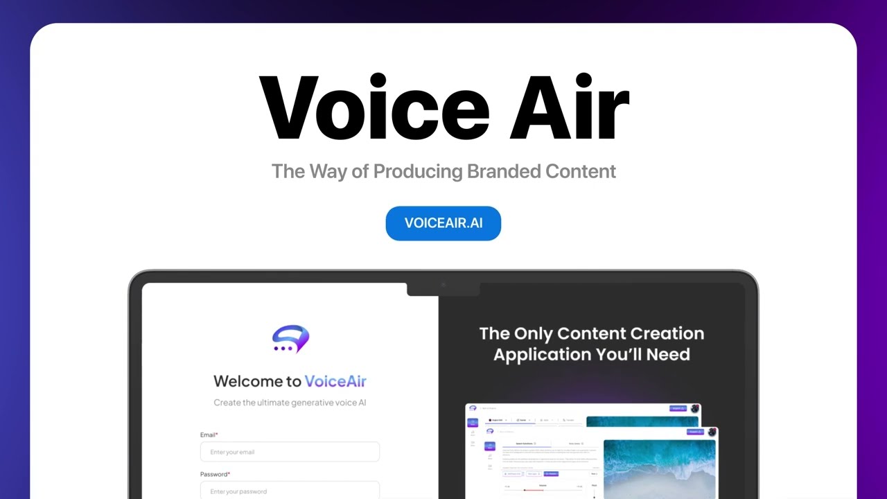 Voice Air | The Ultimate Content Creation App