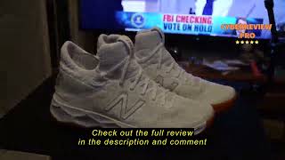 Review New Balance Men's Freezelx 2.0 Box Lacrosse Shoe, Grey/White, 8
