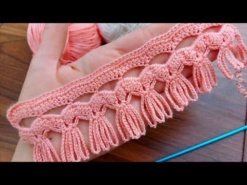 How to crochet knitting Tığ işi zincirli sahanee bir model😍