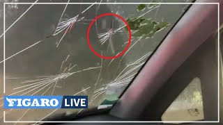 🔴Des grêlons de la taille d'une balle de tennis s'abattent sur le sud-ouest de la France #MÉTÉO