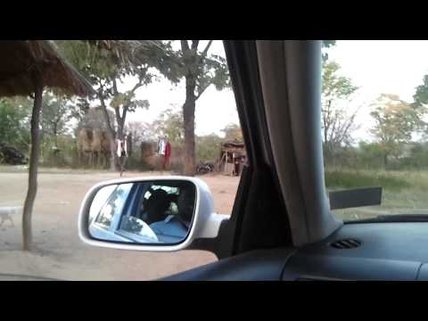 Arriving in a village near Bulawayo, Zimbabwe