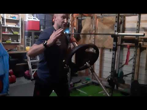 Gym Exercise - standing landmine press