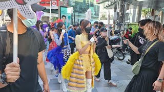 BNK48主演映画『ผ้าผีบอก（パーピイボーク）』街頭PR＠BTSサイヤム駅前