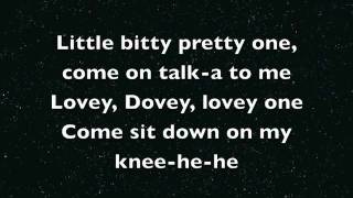 Little Bitty Pretty One (Thurston Harris) Lyrics on screen